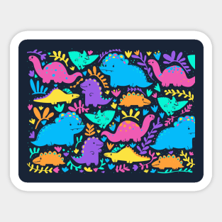 Cute dino pattern Sticker